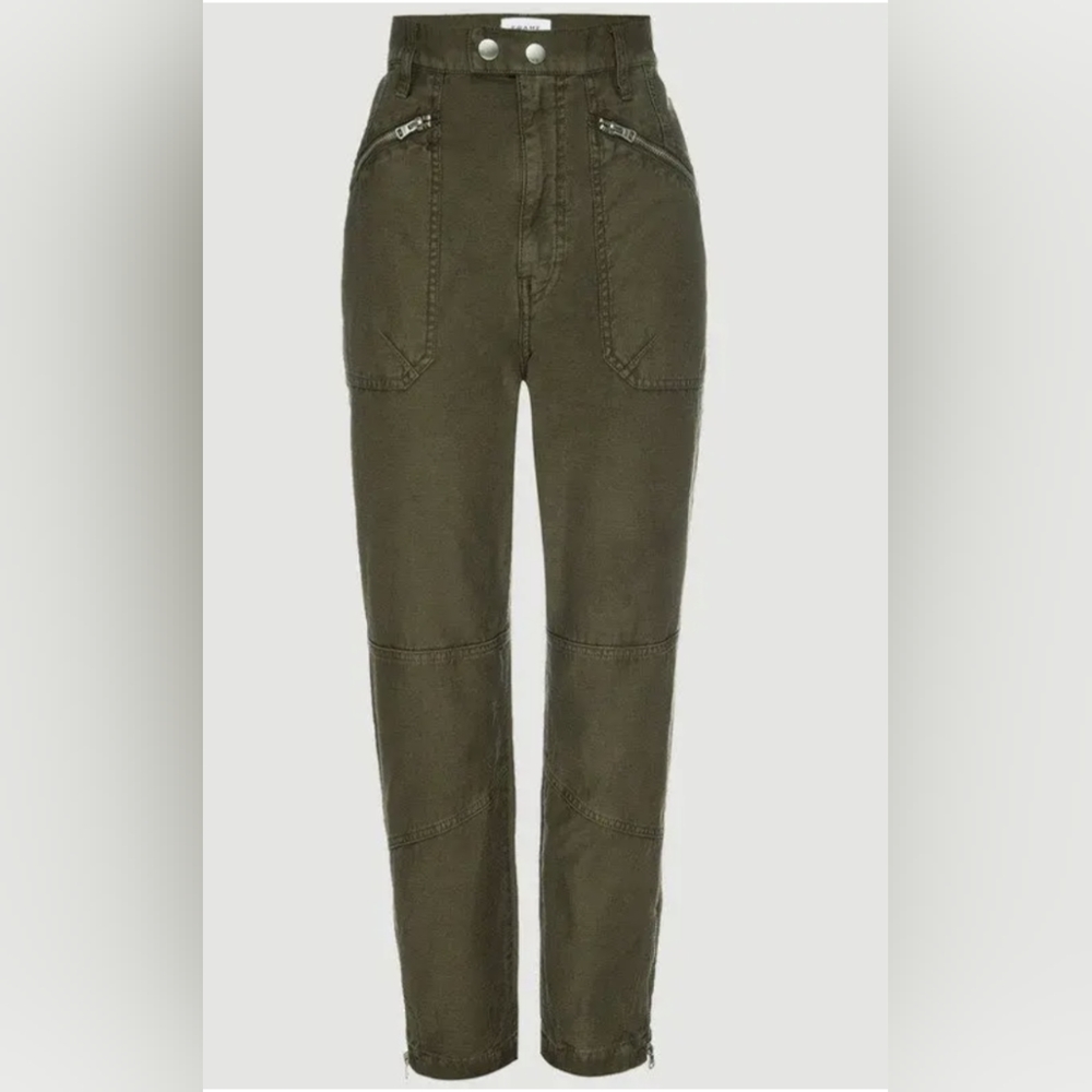 Frame Moto Zipped Pant, Washed Army, 30